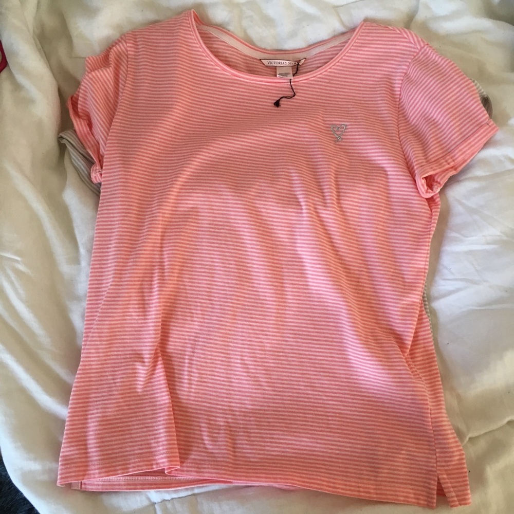 Pink stripped Victoria’s Secret shirt